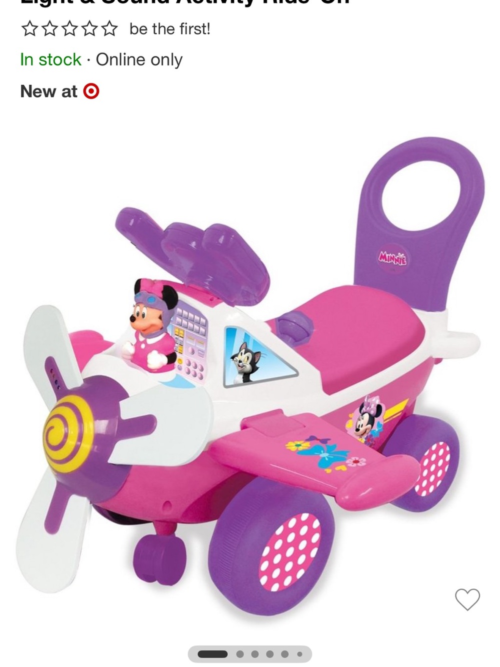 Disney Minnie Mouse Activity Plane Ride-On - Picture 3 of 3